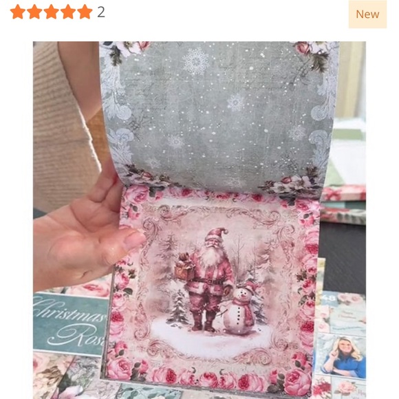 CRAFTER’S COMPANION  - 6 x 6 Paper Pad - Christmas Rose - Picture 4 of 7